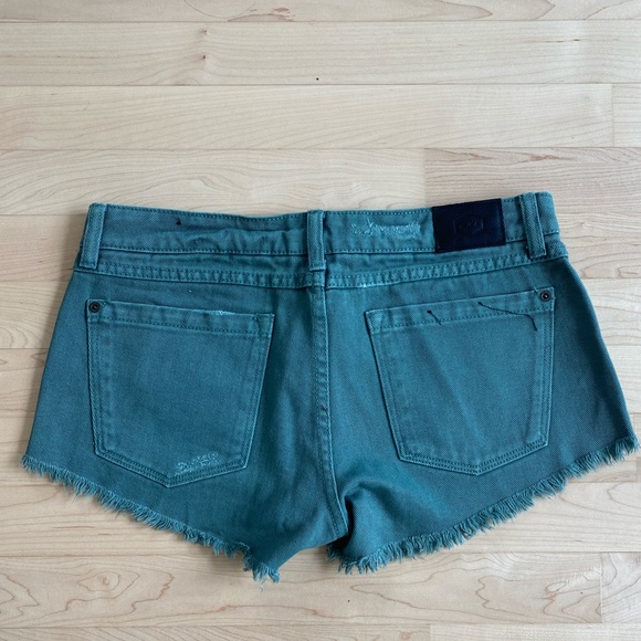 Pastel Green Jean shorts - Picture 2 of 4